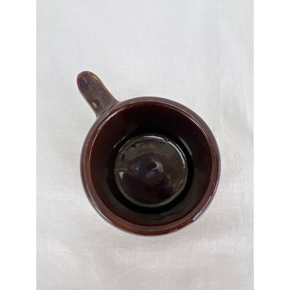 Vintage USA Tan Pottery Crock Style Mug Cup - Picture 4 of 7